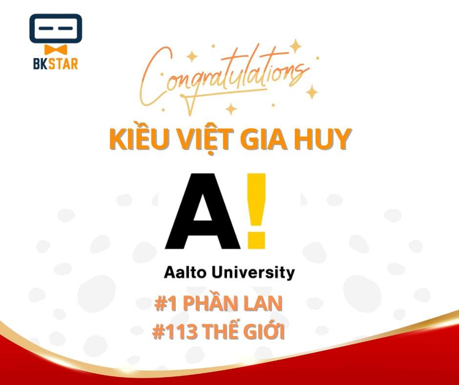 Học viên BKSTAR trúng tuyển Đại học Aalto – Trường đại học số 1 Phần Lan